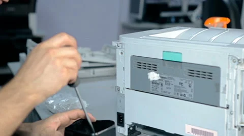 Close up shot Worker repairs electronic stuff Stock Footage 65512872