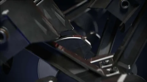 Close-up shot of a working V8 engine Stock Footage 82856935