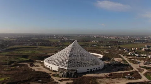 Close up shots around the Vela Designed by Calatrava City of Rome Stock Footage 147680272