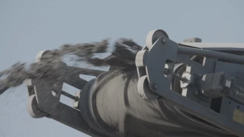 Close up shots of construction site during the rebuild of airfield runway Stock Footage 94827182