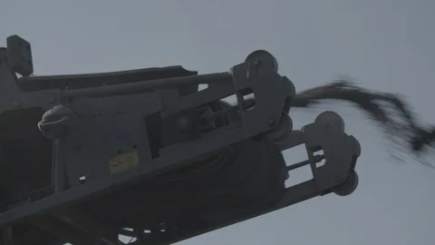 Close up shots of construction site during the rebuild of airfield runway Stock Footage 94827725