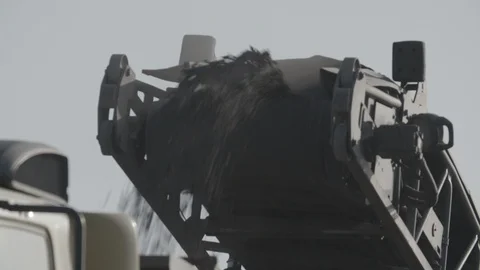 Close up shots of construction site during the rebuild of airfield runway Stock Footage 94827841