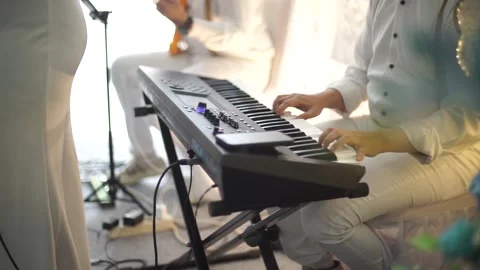 Close-up Shots of Musicians Playing Various Instruments in Music performance Stock Footage 342083755
