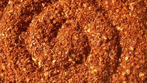 A close-up showcases a Ground chilli. Stock Footage 276689739