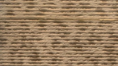 A close-up showcasing a textured surface with horizontal ridges Stock Footage 287992016