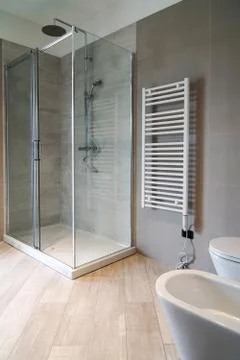 Close up of Shower box in the bathroom Stock Photos
