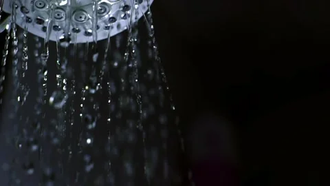 Close up Shower head with Water  Stock Footage 154225561