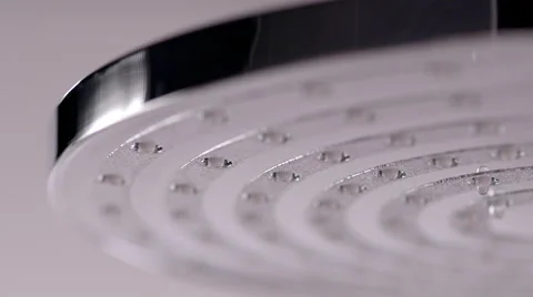 Close Up: The Shower Water Flow Opens In Extreme Close Up Stock Footage 52962639