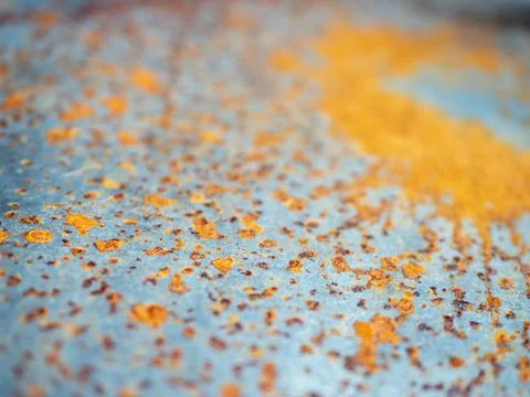 Close-up shows detailed view of rust forming on metal surface, highlighting v Stock Photos