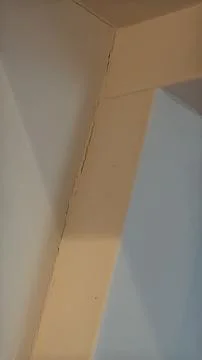 Close up shows wall crack damage Stock Photos