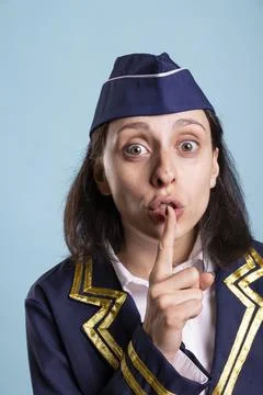 Close shushing pilot portrait 写真素材