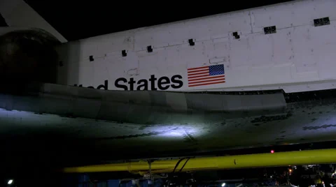 Up close with the Shuttle Endeavor as it rolls on LA streets 4K part2 Stock Footage 39591594