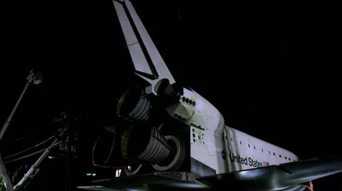 Up close with the Shuttle Endeavor as it rolls on LA streets 4K part4 Stock Footage 39593018