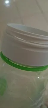 Close-up of the side of a broken water bottle cap Stock Photos