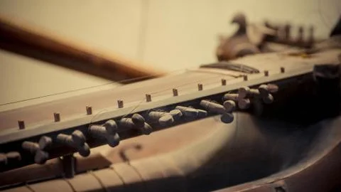 Close up of side string instrument Stock Photos