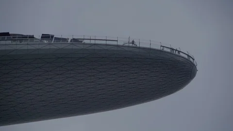 Close-up Side view of  marina bay in Singapore Stock Footage 116105031
