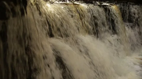 Close side view of small waterfall Stock-Footage 44230972