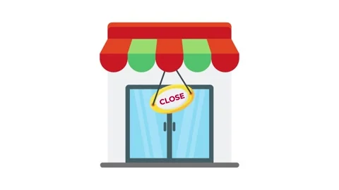 Close sign displayed in a shop window, indicating that the store is not cur.. 스톡 동영상 332461600