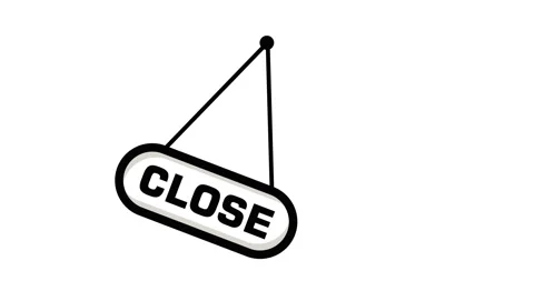 Close sign hanging Stockbeeldmateriaal 333635044