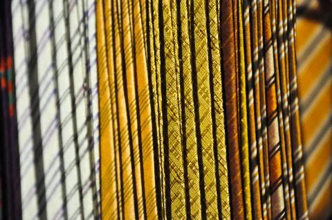 Close-up silk necktie Stock Photos
