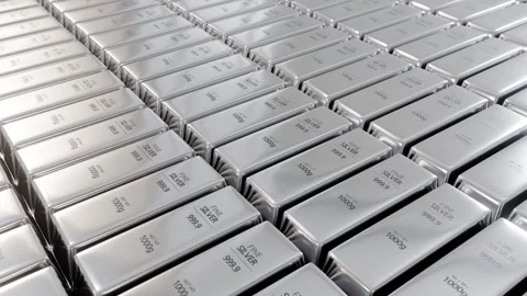 Close-up of a silver reserve Stock Footage 340046666