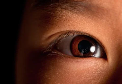 Close up of a single child's eye Stock Photos