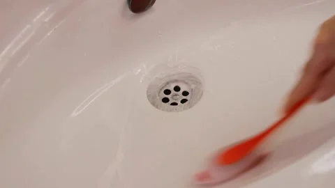 Close up sink drain. Stock Footage 285617190