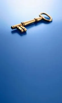 Close up of skeleton key on counter Stock Photos