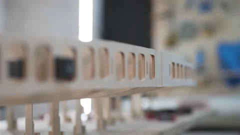 Close-up of skeleton surf Board Video stock 132348554