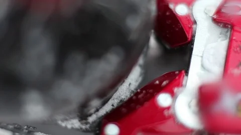 Close up Skiing. Ski boots. 스톡 동영상 70953302