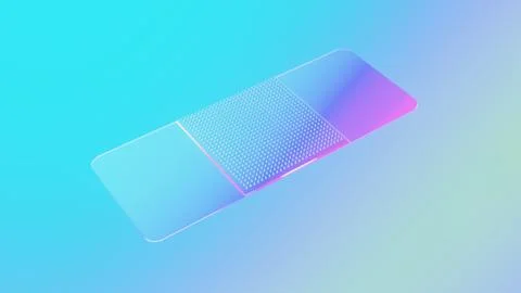 Close-Up of a Skin Patch with Micro-Needles. Transdermal Vaccination: A Novel Stock Illustration