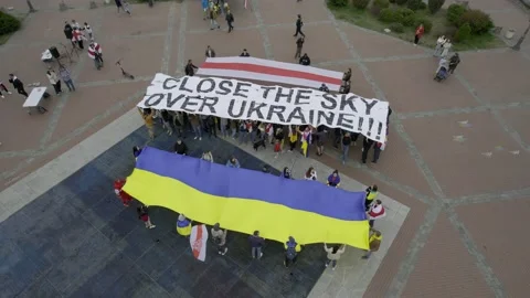 Close the sky over Ukraine Stock Footage 175443696