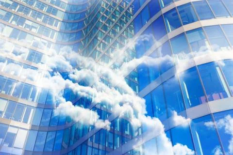 Close up of skyscraper window Stock Photos