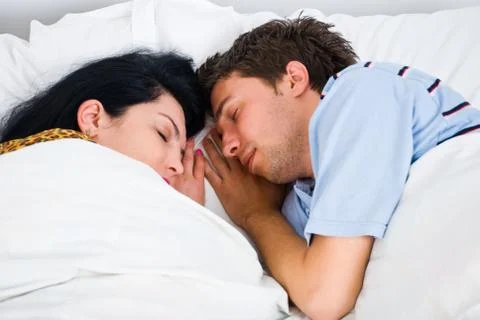 Close up sleeping couple 스톡 사진