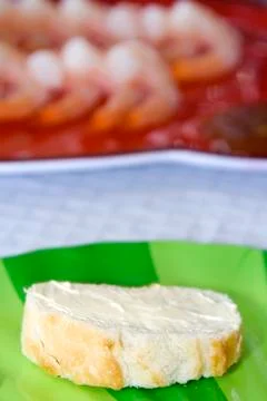 Close up on sliced bread on a table Stock Photos
