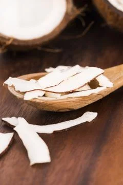Close up of sliced coconut Stock Photos