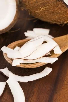 Close up of sliced coconut Stock Photos