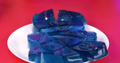 Close-up of a sliced gelatinous bear. Stock Footage 166562057