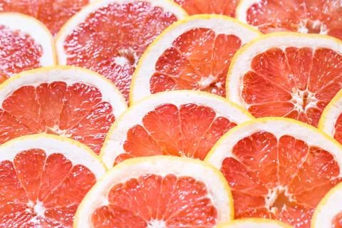 Close up of sliced grapefruit as a background Stock Photos