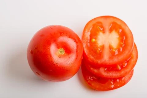 Close up of sliced tomatoes Stockfoto's