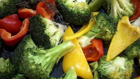 Close-up slices of vegetables as a background. Stock Footage 87196604
