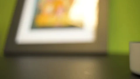 Close Slide to Amazon Alexa Turning Blue Stock Footage 111335640