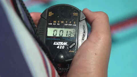 Close Up SLO MO StopWatch Stock Footage 197299322