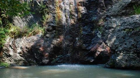 Close Up Of Slow Flowing Waterfall Stock Footage 152682898