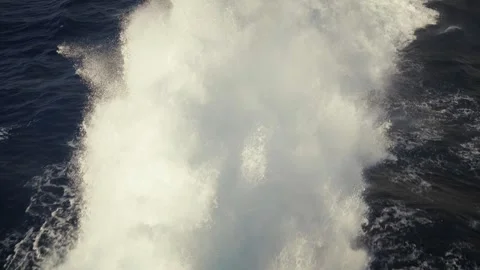 Close-Up Slow-Motion of Ferry Wake Water, Tenerife, Canary Islands Video stock 316904015