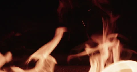 Close up slow motion fire Stock Footage 252750930