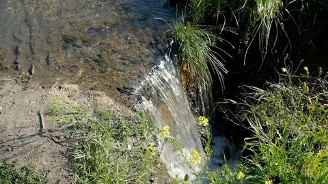 Close up slow motion footage , clean water flowing Stock Footage 112637872