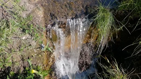Close up slow motion footage , clean water flowing Stock Footage 112637877