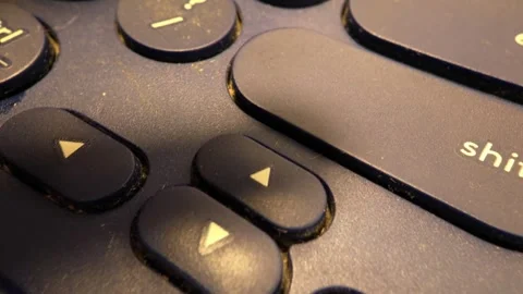 Close-Up Slow Motion Footage of Pressing UP Arrow Keys on a Bluetooth Keyboard Stock Footage 319513066