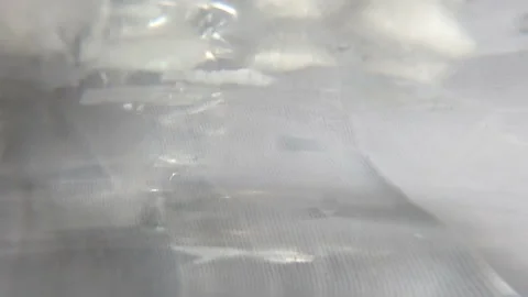 Close up slow motion ice with bubbles under water Stock Footage 114123022